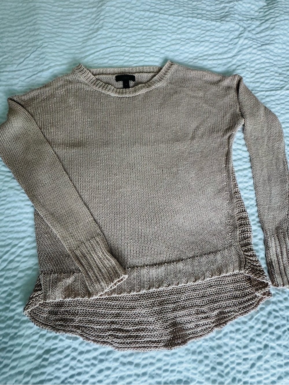 J. Crew Light Taupe Crewneck Sweater